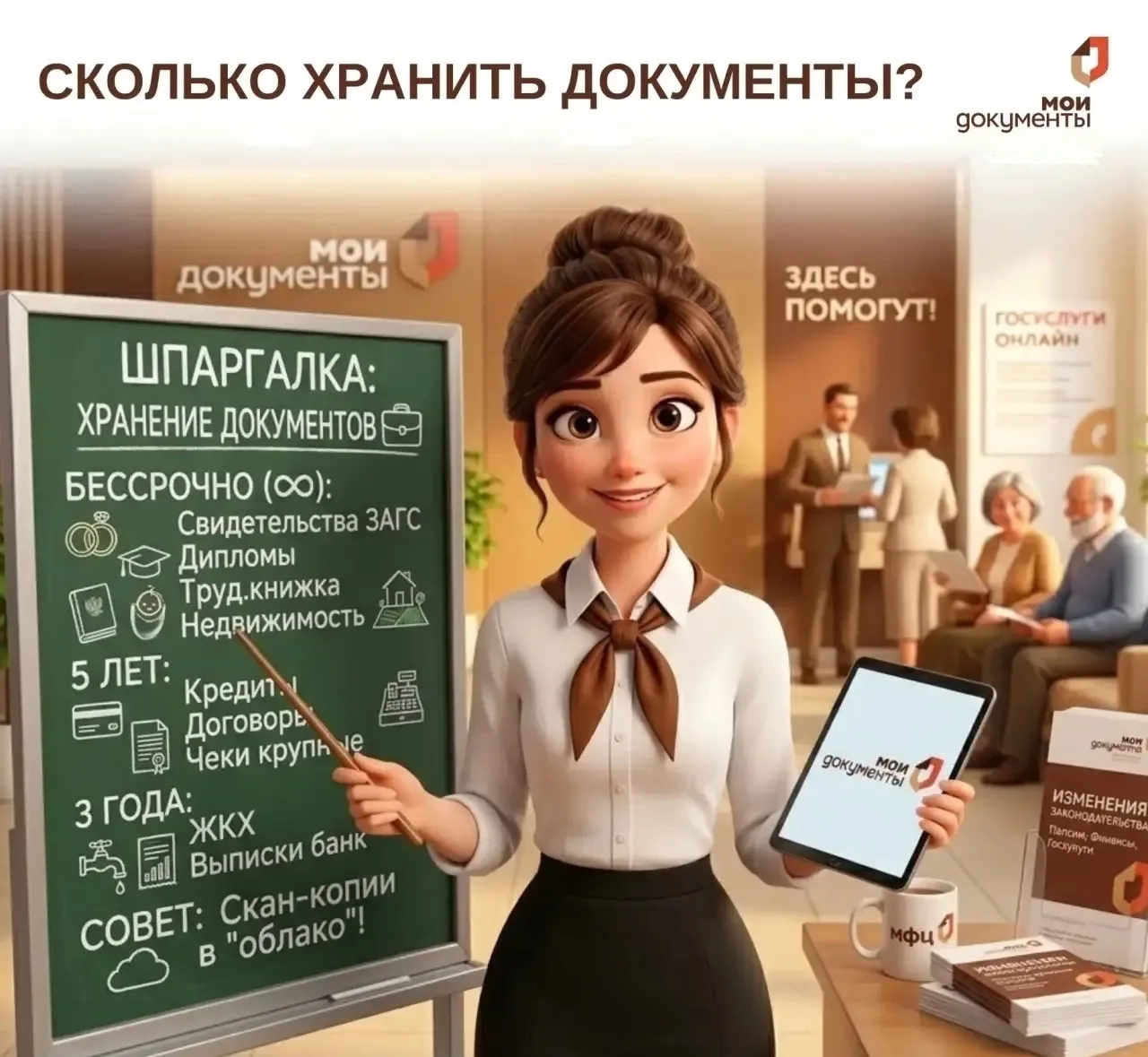 Шпаргалка: сколько хранить документы?💼

📄ХРАНИМ БЕССРОЧНО (ВСЮ ЖИЗНЬ):
- Свидетельства ЗАГС (рожде
