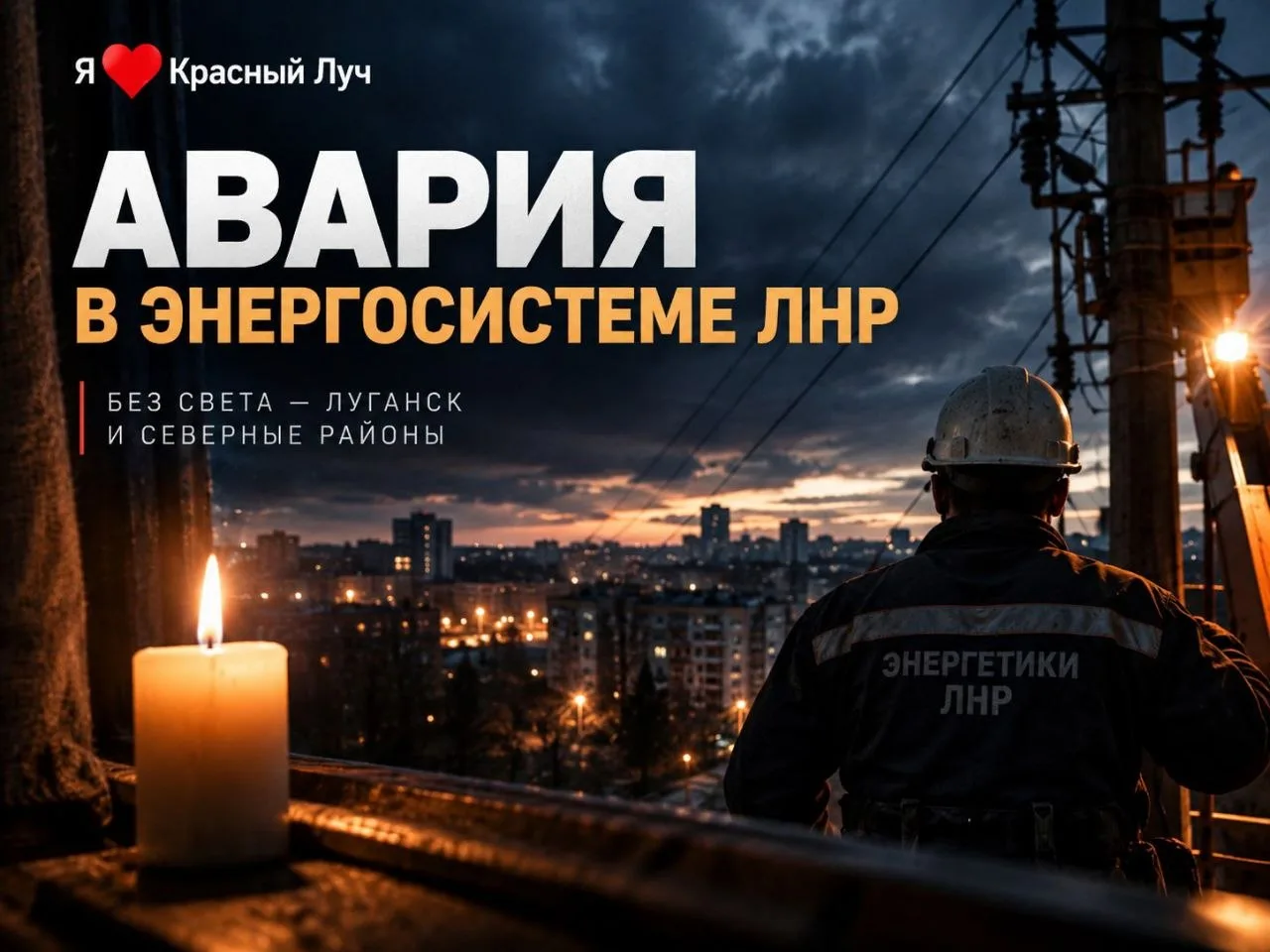В энергосистеме ЛНР произошла авария, из-за которой электроснабжение было нарушено в Лу...