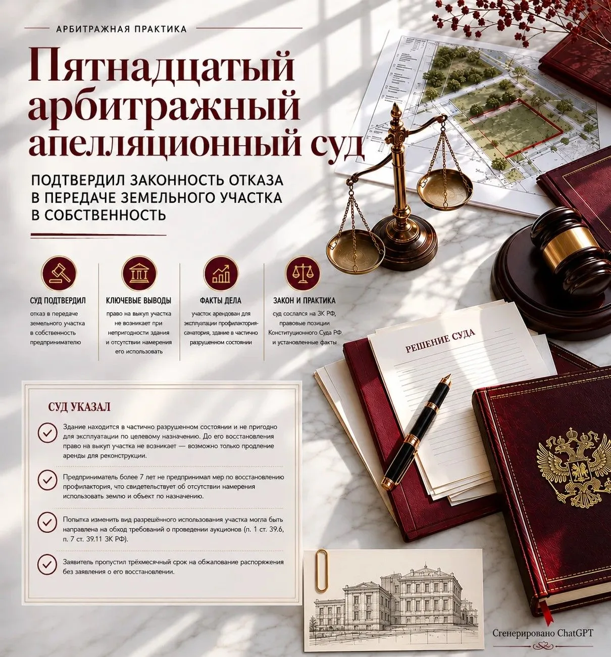 📌 Пятнадцатый арбитражный апелляционный суд подтвердил законность отказа в передаче зе...
