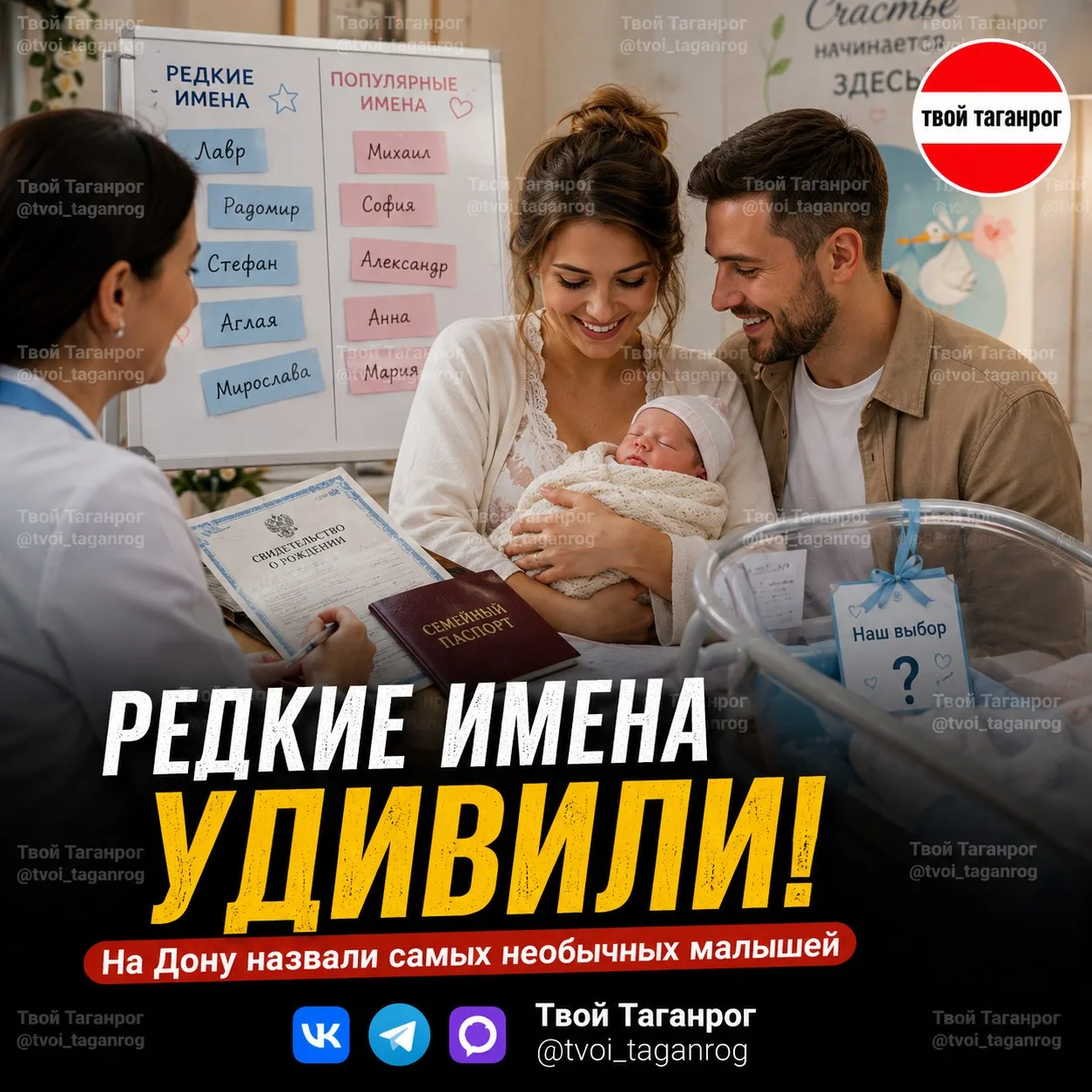 👶 Февралина, Зикриниссо и Рантик: на Дону назвали самые РЕДКИЕ имена малышей

В Ростовской области 
