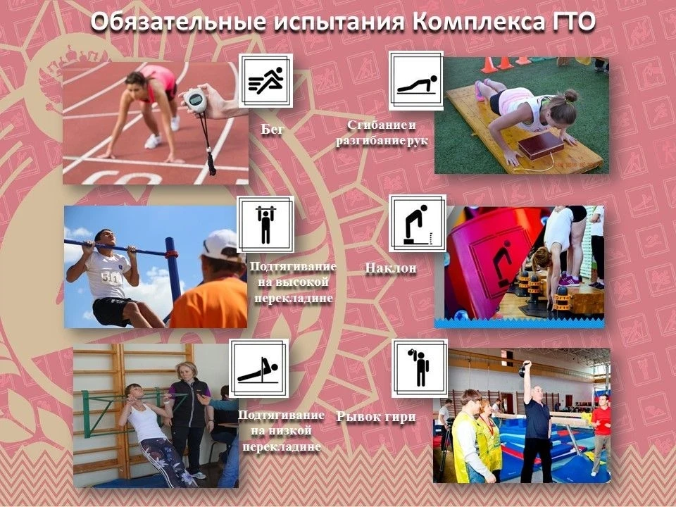 Нормативы ГТО
Для сдачи зачета ГТО придется выполнить как обязательные тесты, так и по выбору.
Для к