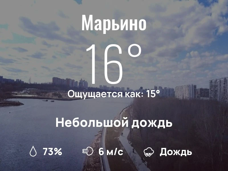 Что с погодой в Марьино?