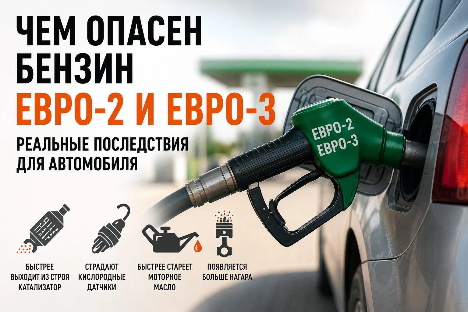 ⛽️ Бензин «Евро-2» может обернуться дорогим ремонтом