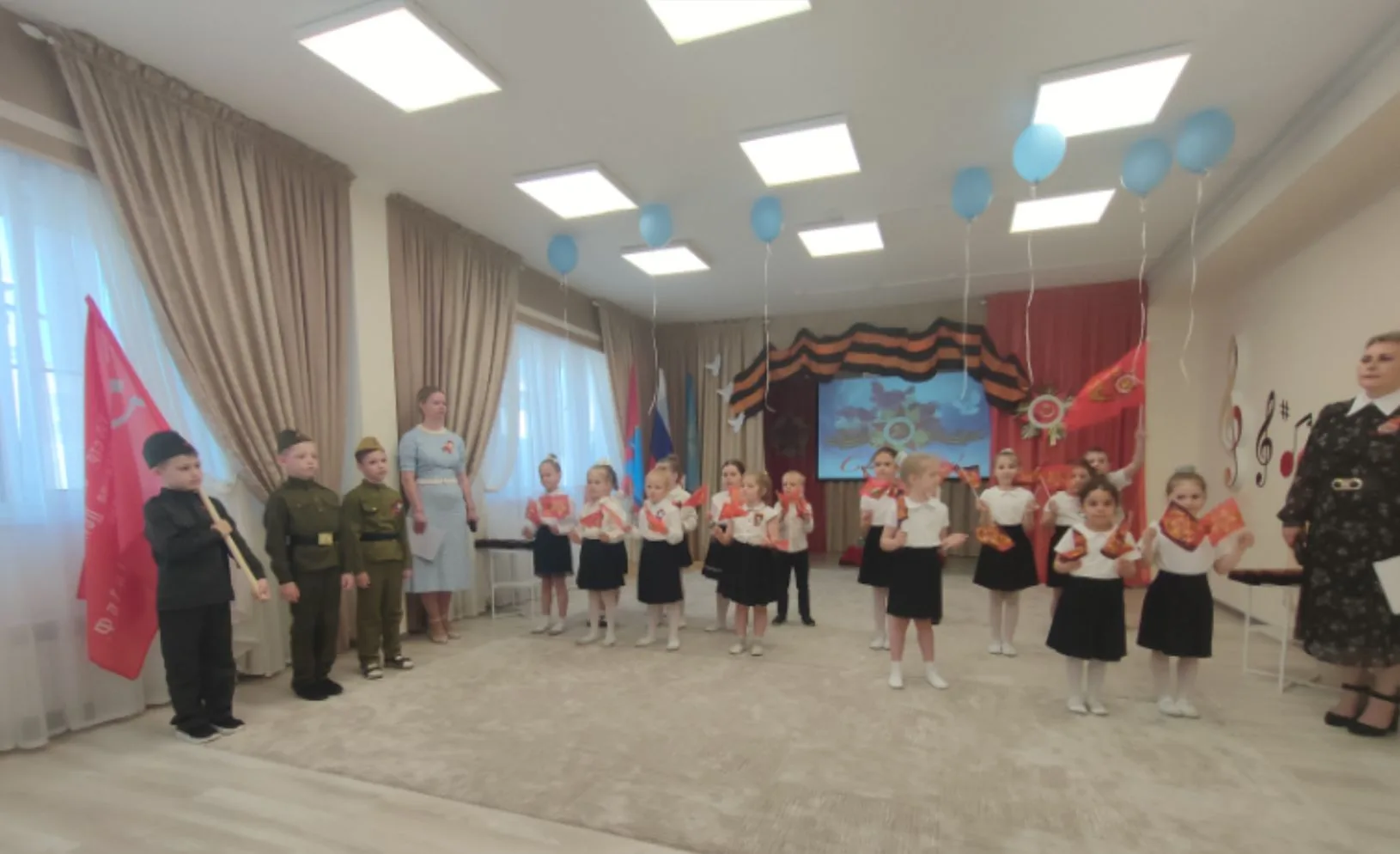 Сегодня в нашем детском саду прошел праздничный концерт, посвященный Дню Победы!
