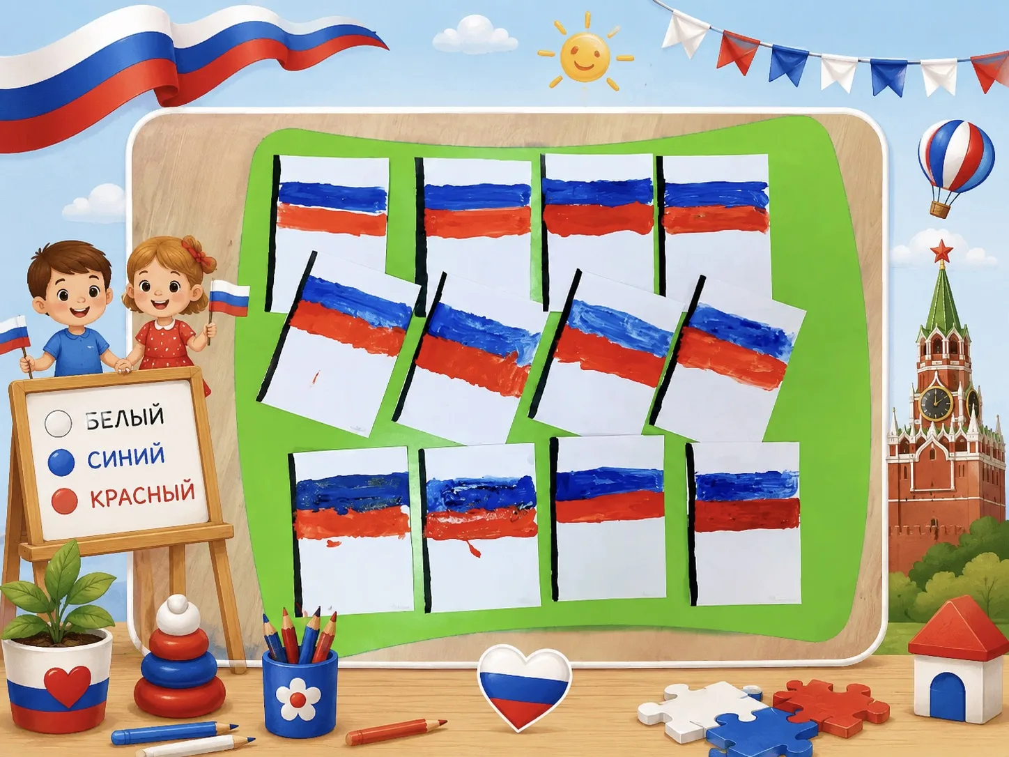 Малыши группы "Золотые лучики" в простой игровой форме знакомились с государственным си...