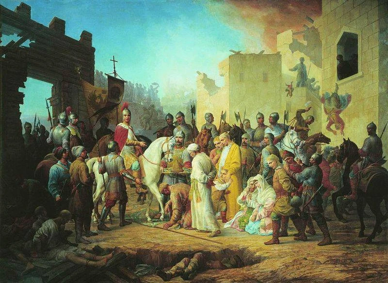🖼 Картина недели. П.М. Шамшин. Вступление Иоанна IV в Казань. 1894 год.