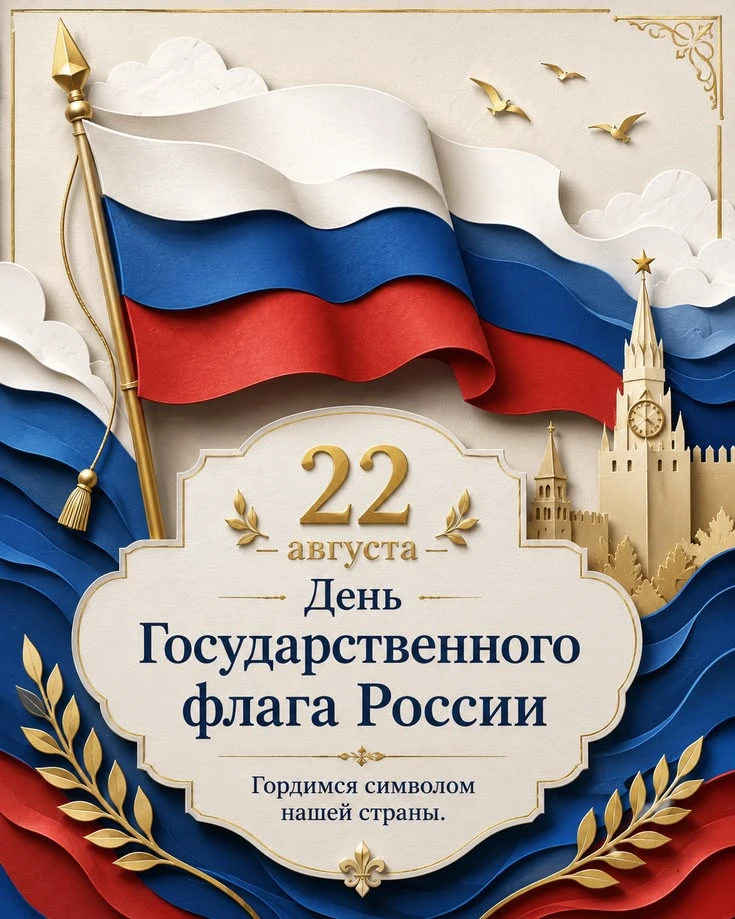 Три цвета, одна история: с Днём флага России! 🇷🇺