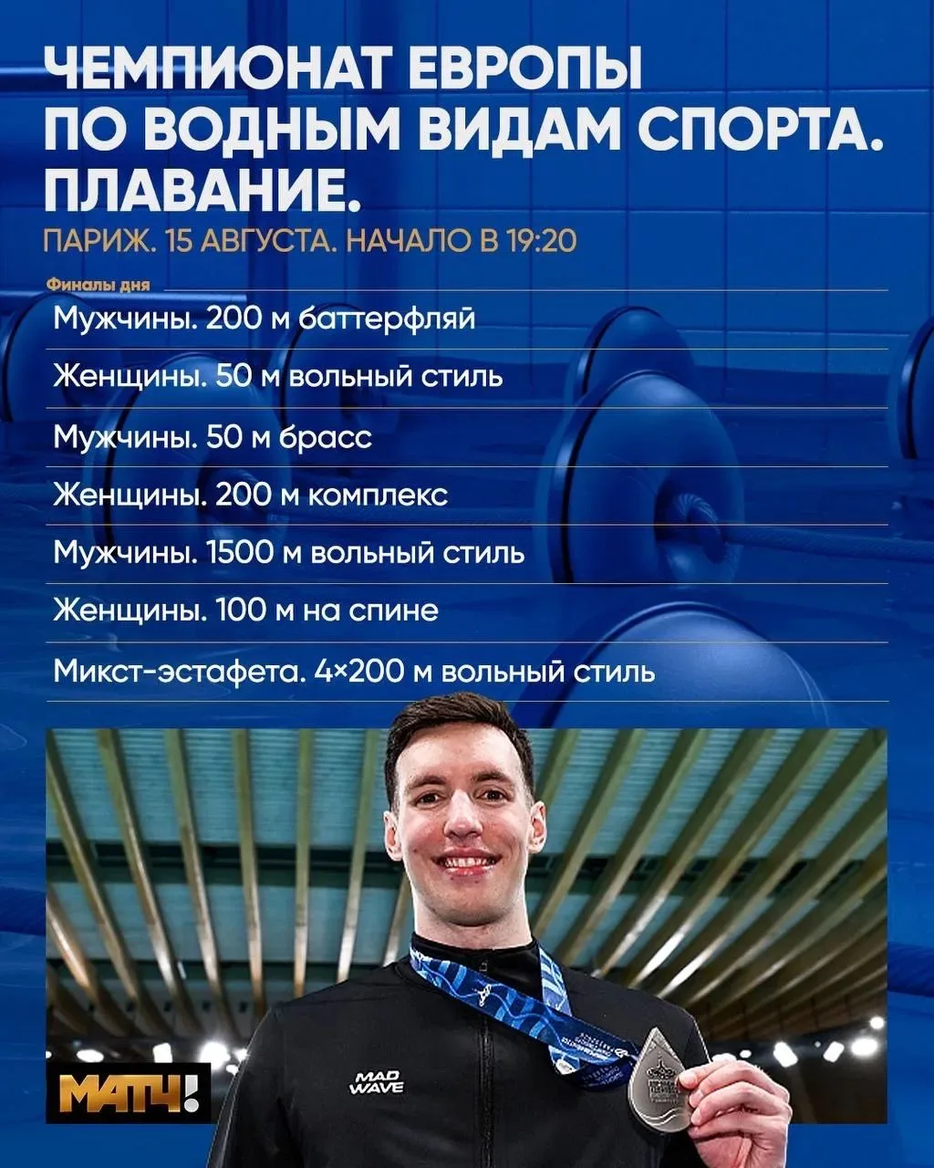 Иван Кожакин с 26.85 проходит в финал 50 м брассом и продолжает борьбу за медаль.
