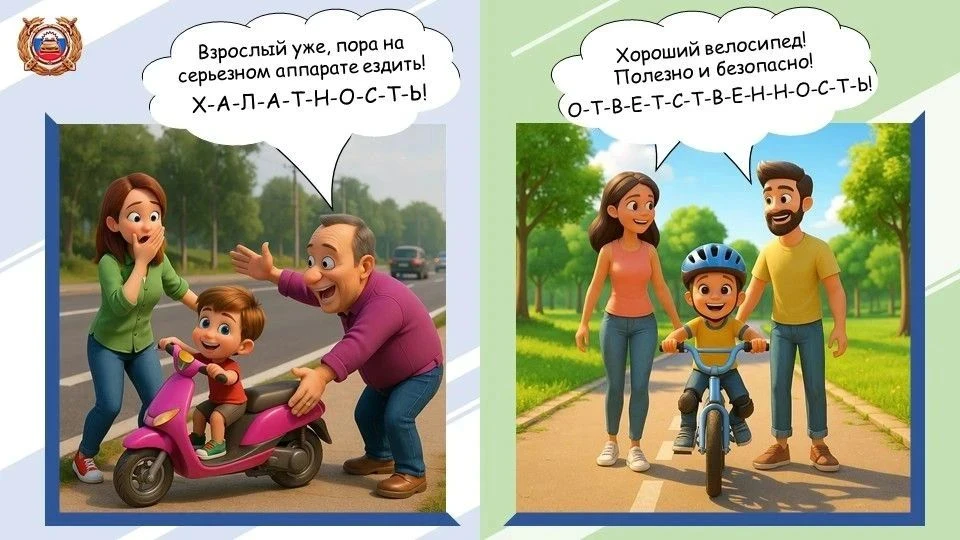 Говорим о важном в анимациях: Опасность подросткового вождения.

❌Это просто игрушка! 
❌Шлем и защит
