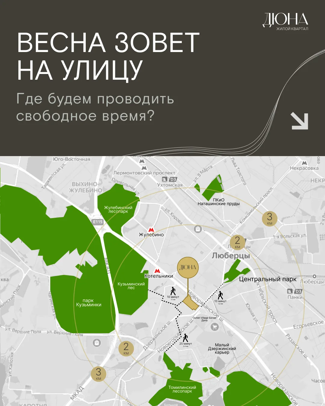 Парки недалеко от ЖК «Дюна» 🌿