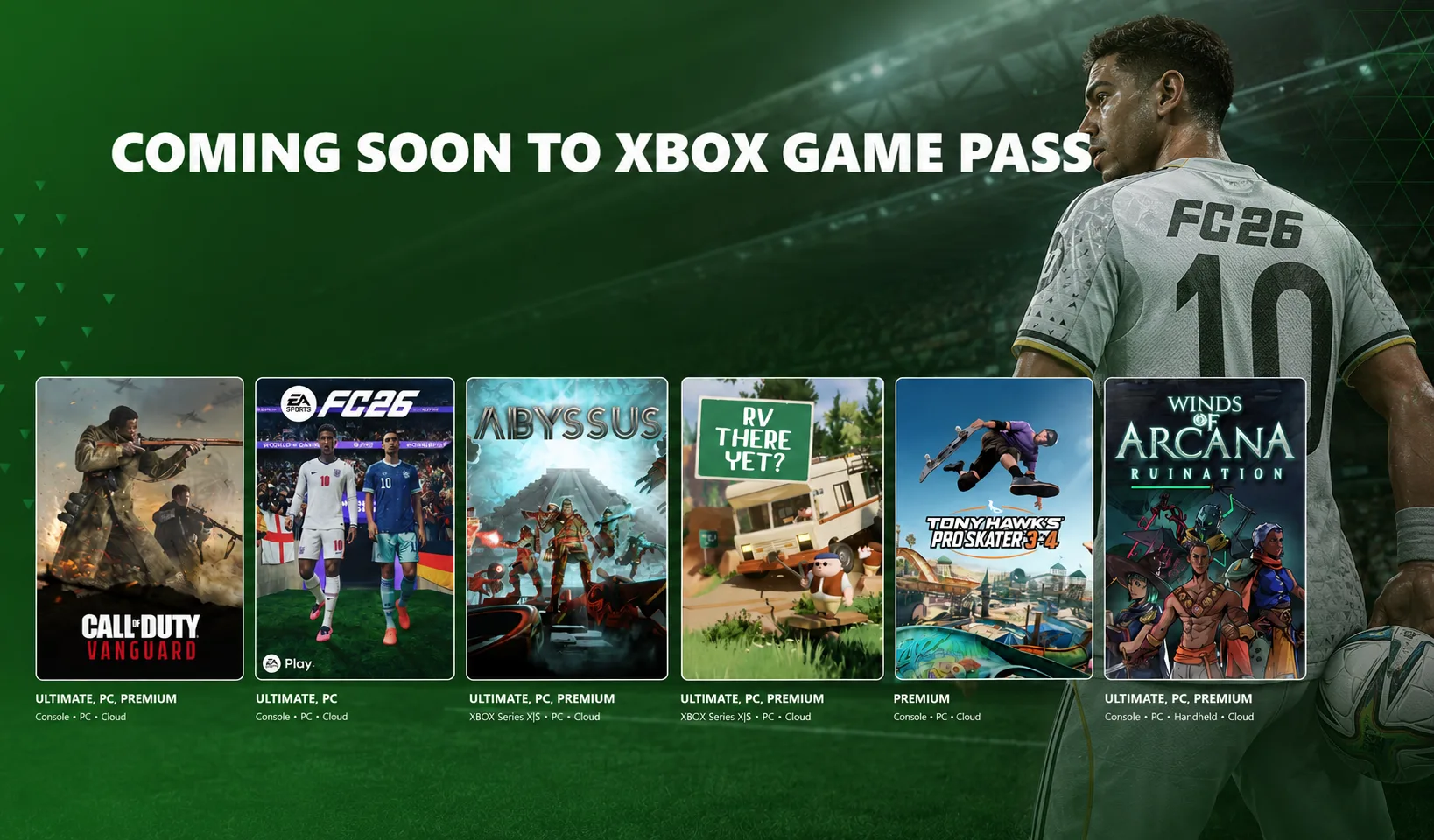 FC 26 — сегодня игра становится доступна подписчикам Xbox Game Pass Ultimate и PC Game Pass. Ранее а