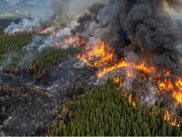В Югре продолжаются работы по ликвидации лесных пожаров. 🔥 В настоящее время в Сургутском, Нижневар