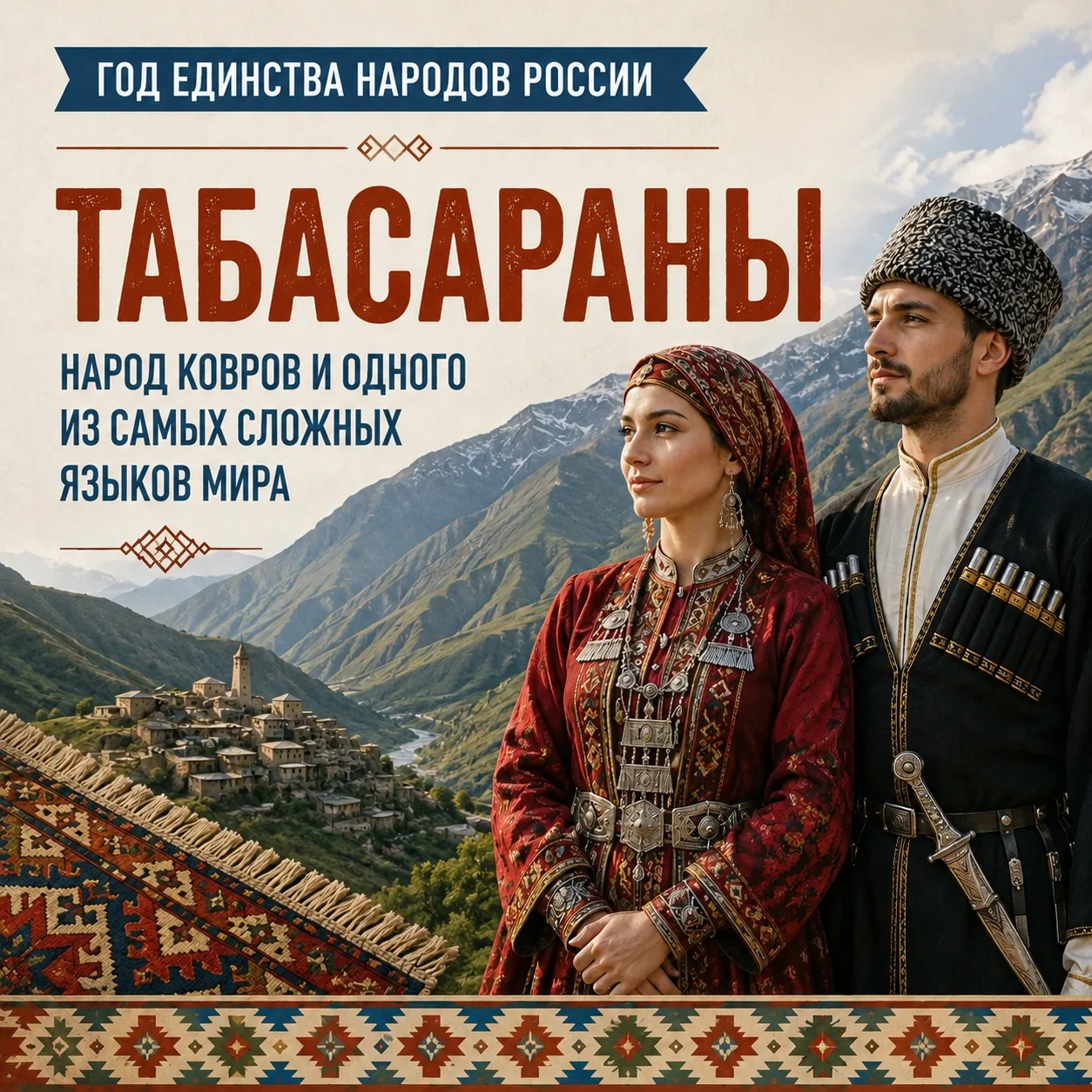 🇷🇺 Год единства народов России

Сегодня знакомим вас с табасаранами — одним из коренных народов Да