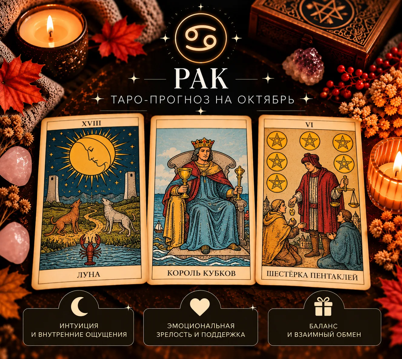 ♋ РАК — что ждёт вас в октябре? 🔮