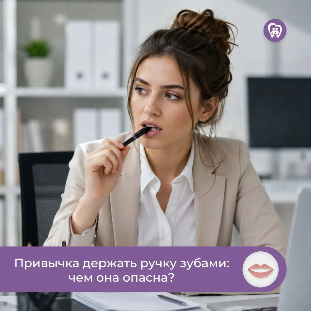 🖊 Привычка держать ручку зубами: чем она опасна?