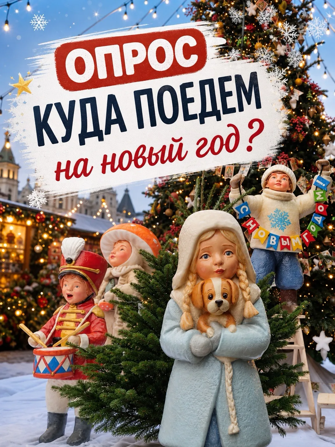 Скоро наступит Новый год — самый волшебный праздник. Где вы планируете его встретить? Д...