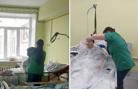В ГБУЗ РК «Центр паллиативной медицинской помощи» приходила волонтер-парикмахер Наталья...