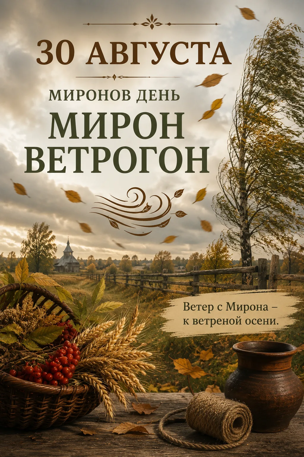 🍃 30 августа — Мирон Ветрогон