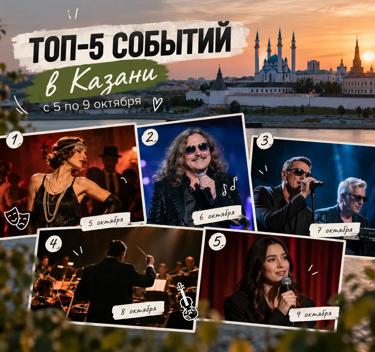 🎭 Куда сходить в Казани с 5 по 9 октября: топ-5 событий