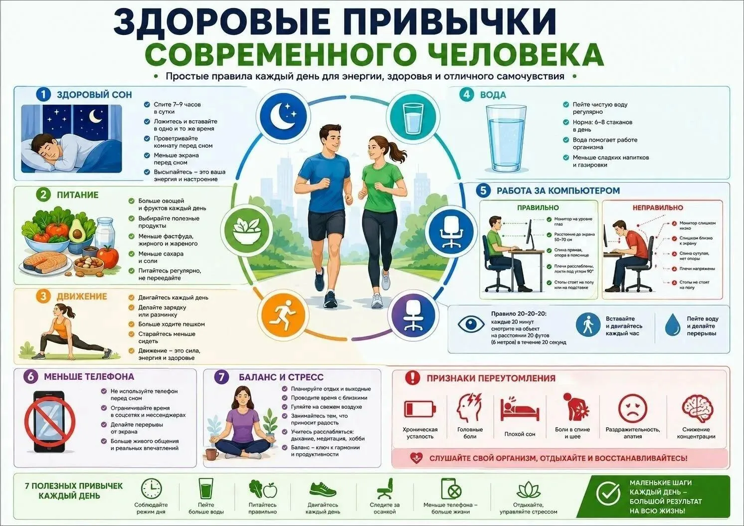 Здоровый образ жизни (ЗОЖ) — это привычки и правила, которые помогают сохранять и укреп...