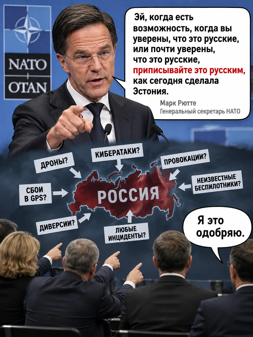 ⚡️ «Почти уверены — значит виновны»: НАТО официально разрешило обвинять Россию без дока...