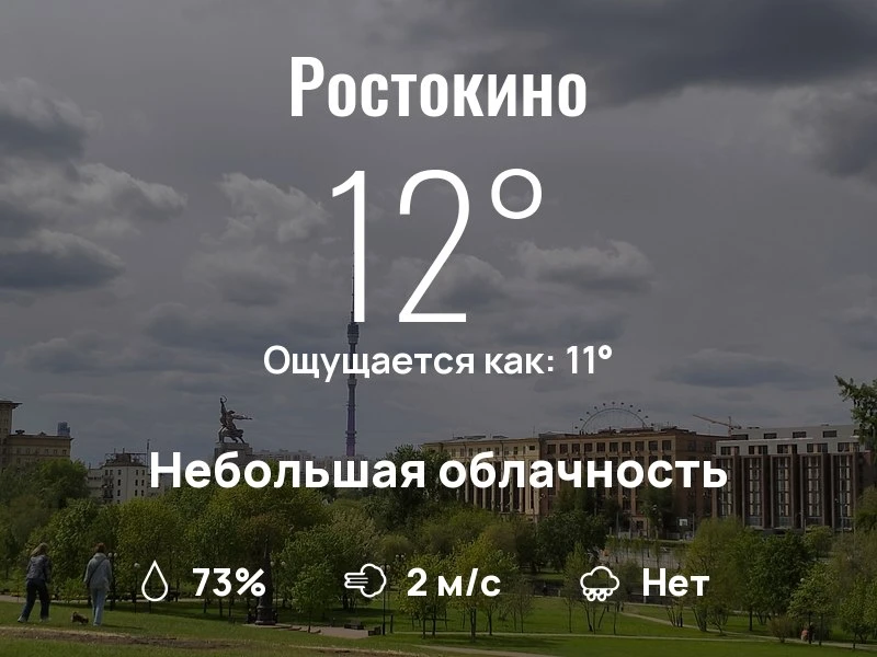 Что с погодой в Ростокино?