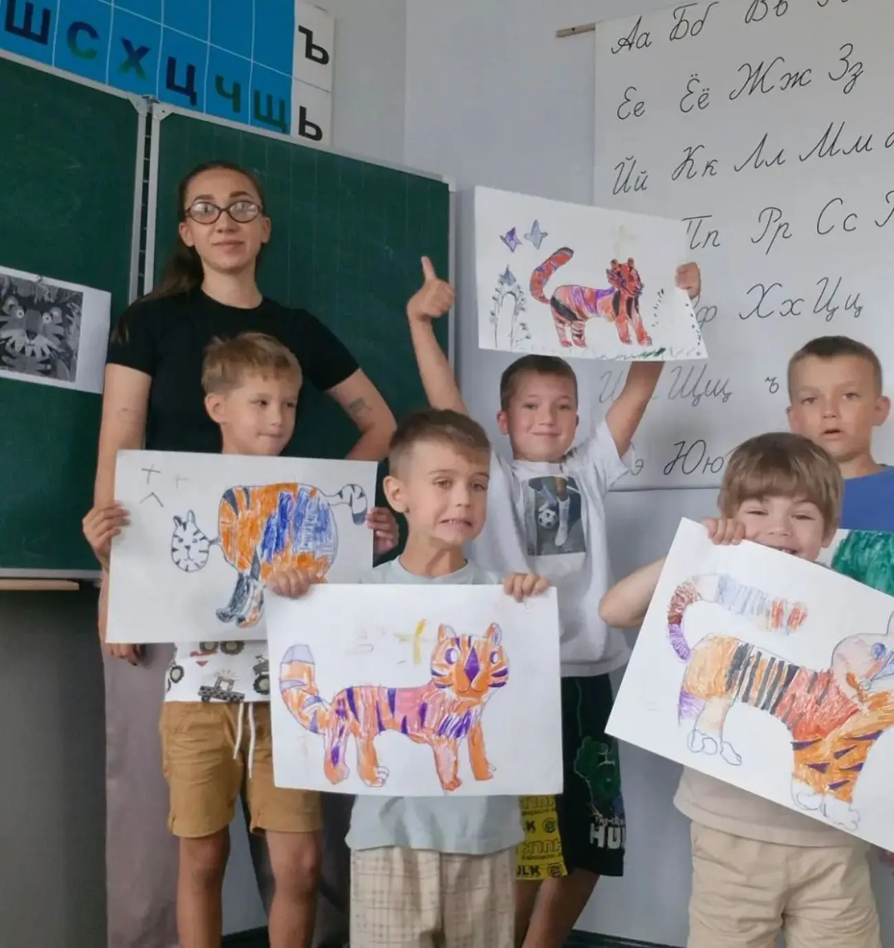 🐅 Преподаватель Лотарева Диана Игоревна провела мастер-класс по графике "Тигренок ".  ...