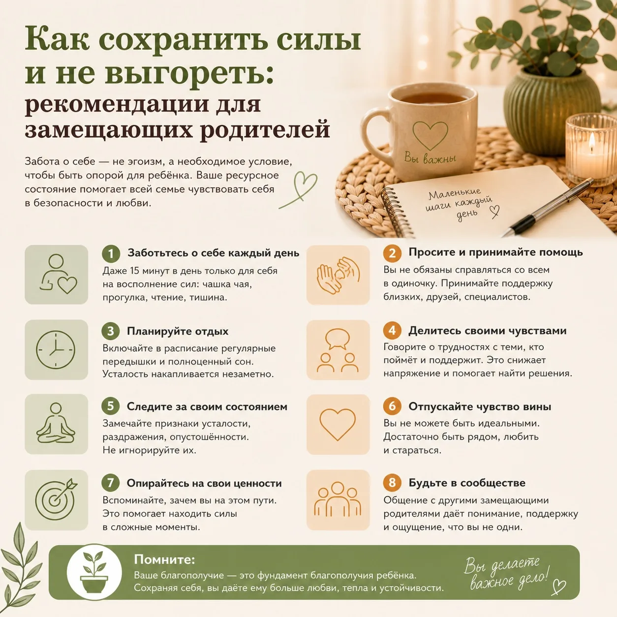 ❤️ 👨‍👩‍👦Как сохранить силы и не выгореть: рекомендации для замещающих родителей