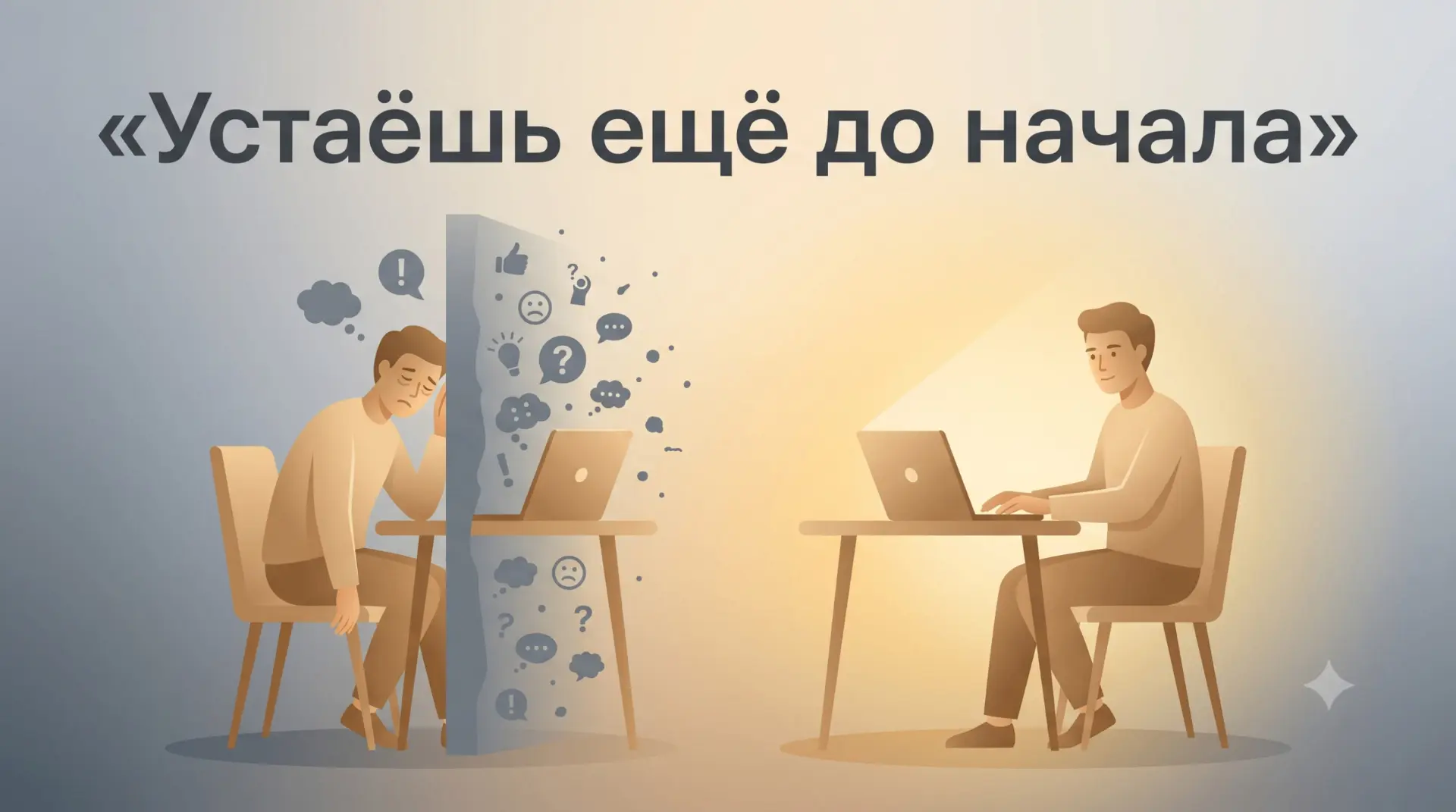 Что происходит с вашей работой, когда мыслей меньше