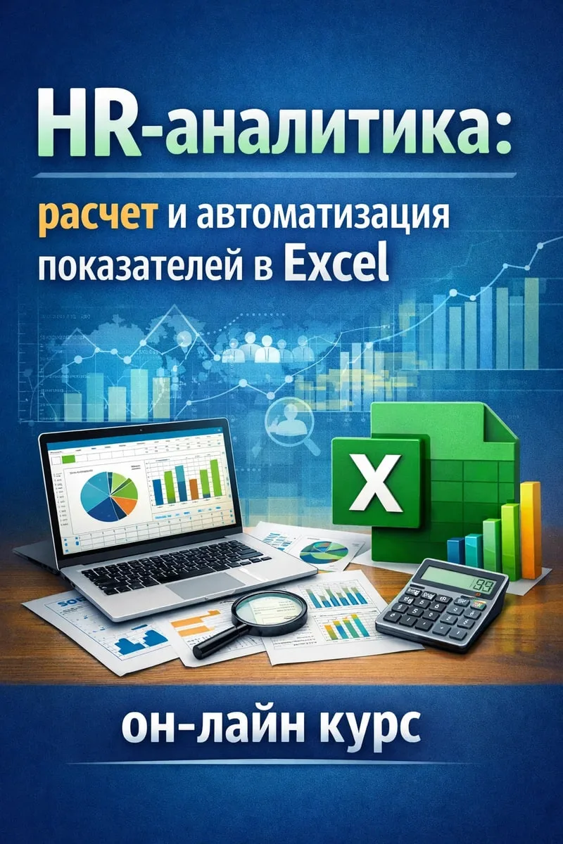 HR-аналитика: расчет и автоматизация показателей в Excel (он-лайн курс)
