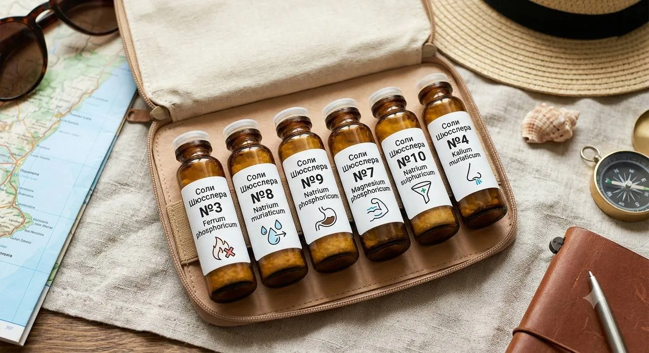 🧳 Соли Шюсслера в отпуск: что взять и зачем


🔥 №3 Ferrum phosphoricum — «скорая помощь»

Полезна 
