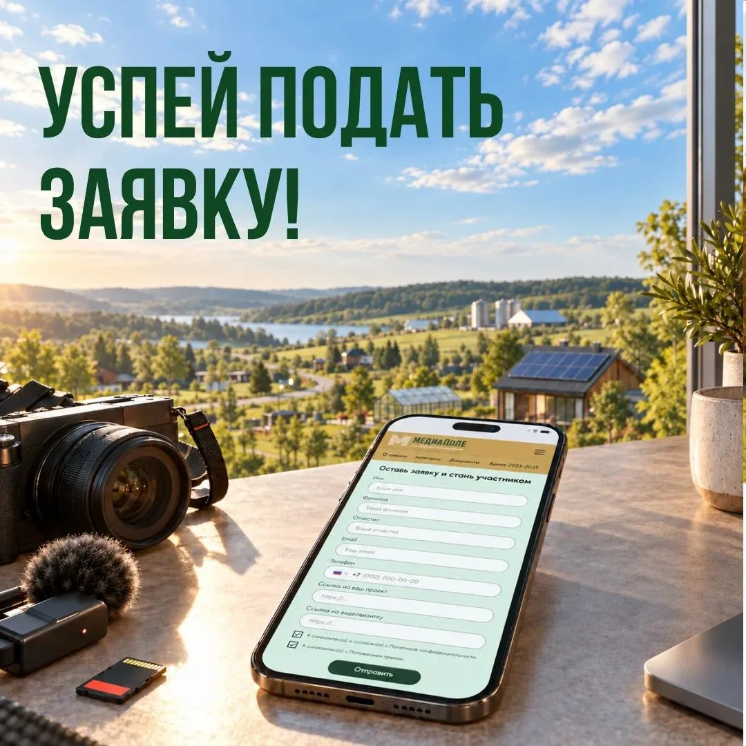🚨🌾⏱️ Сегодня 30 сентября, и это финальный день приёма заявок на «МедиаПоле»!