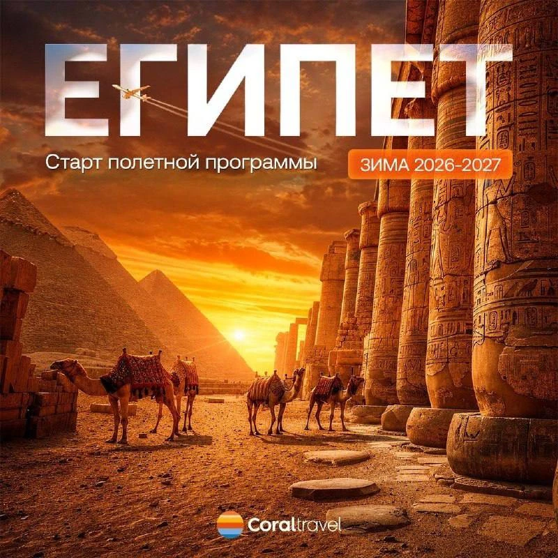 🔔 ЗИМНЯЯ ПОЛЕТНАЯ ПРОГРАММА В ЕГИПЕТ!

⚡️ Уважаемые друзья, информируем о старте продаж туров в Еги