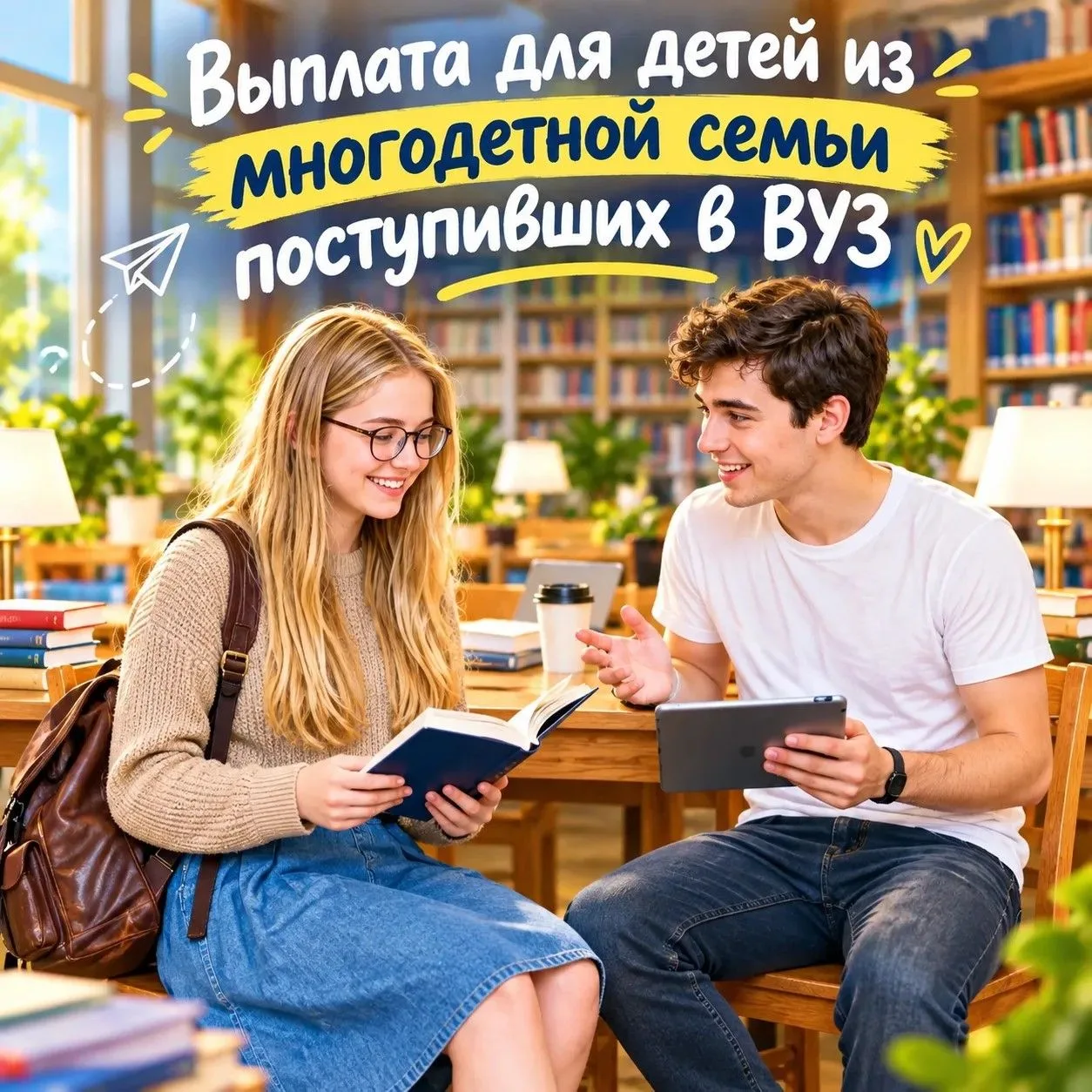 ✨ Отличная новость для первокурсников из многодетных семей и их родителей! ✨