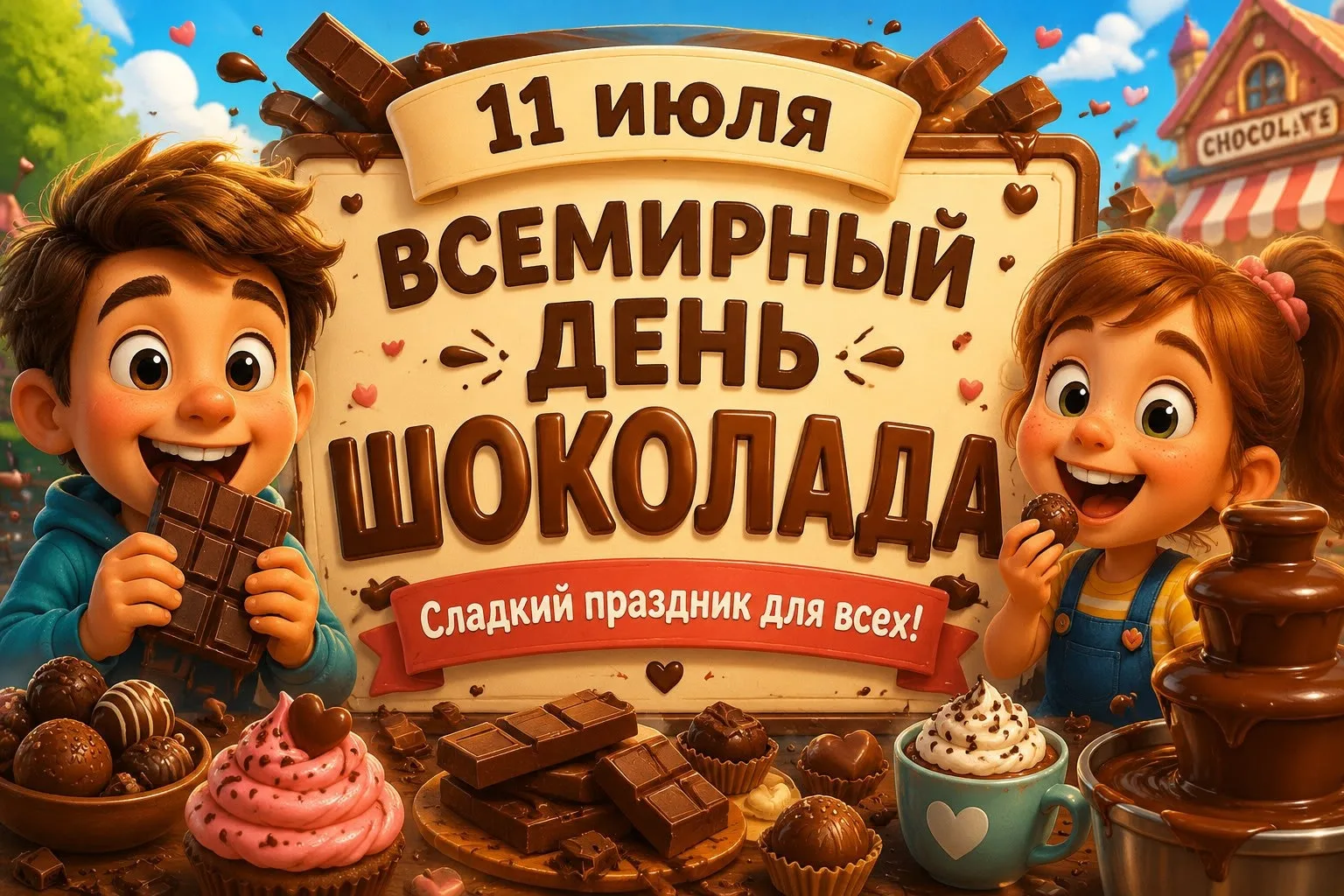 11 июля во многих странах отмечают Всемирный день шоколада 🍫 — один из самых вкусных праздников в м