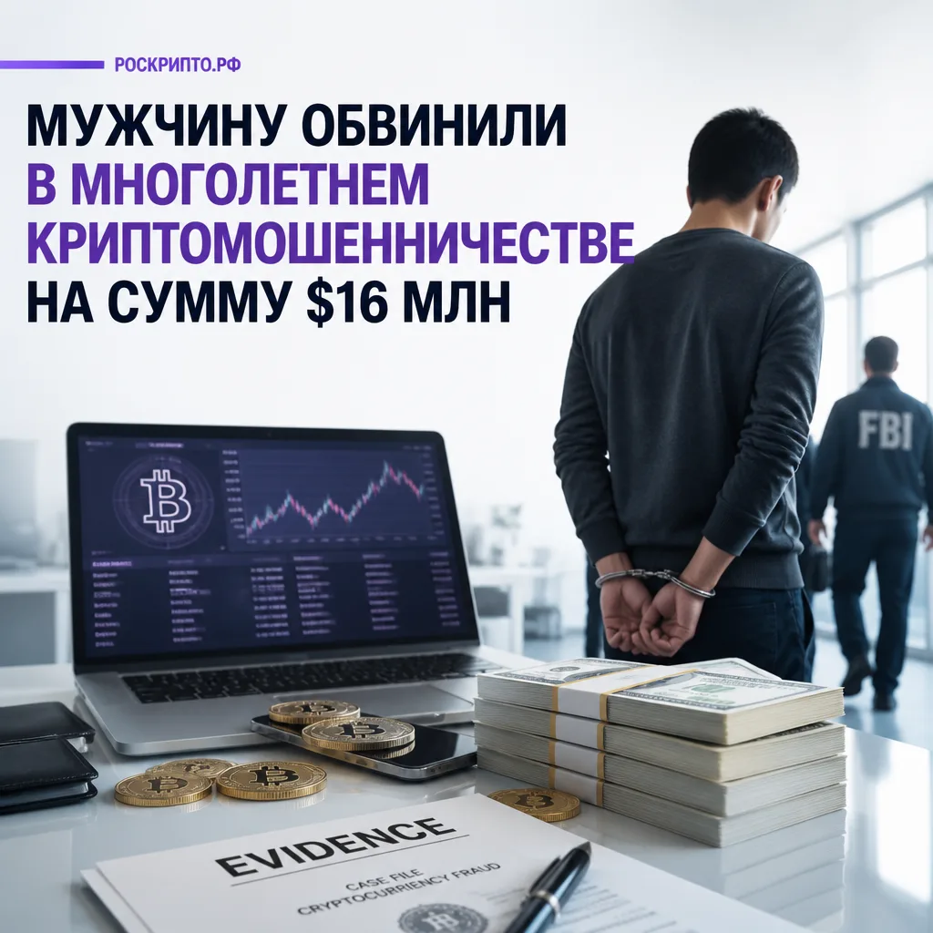 🛡️ Мужчину обвинили в многолетнем криптомошенничестве на сумму $16 млн