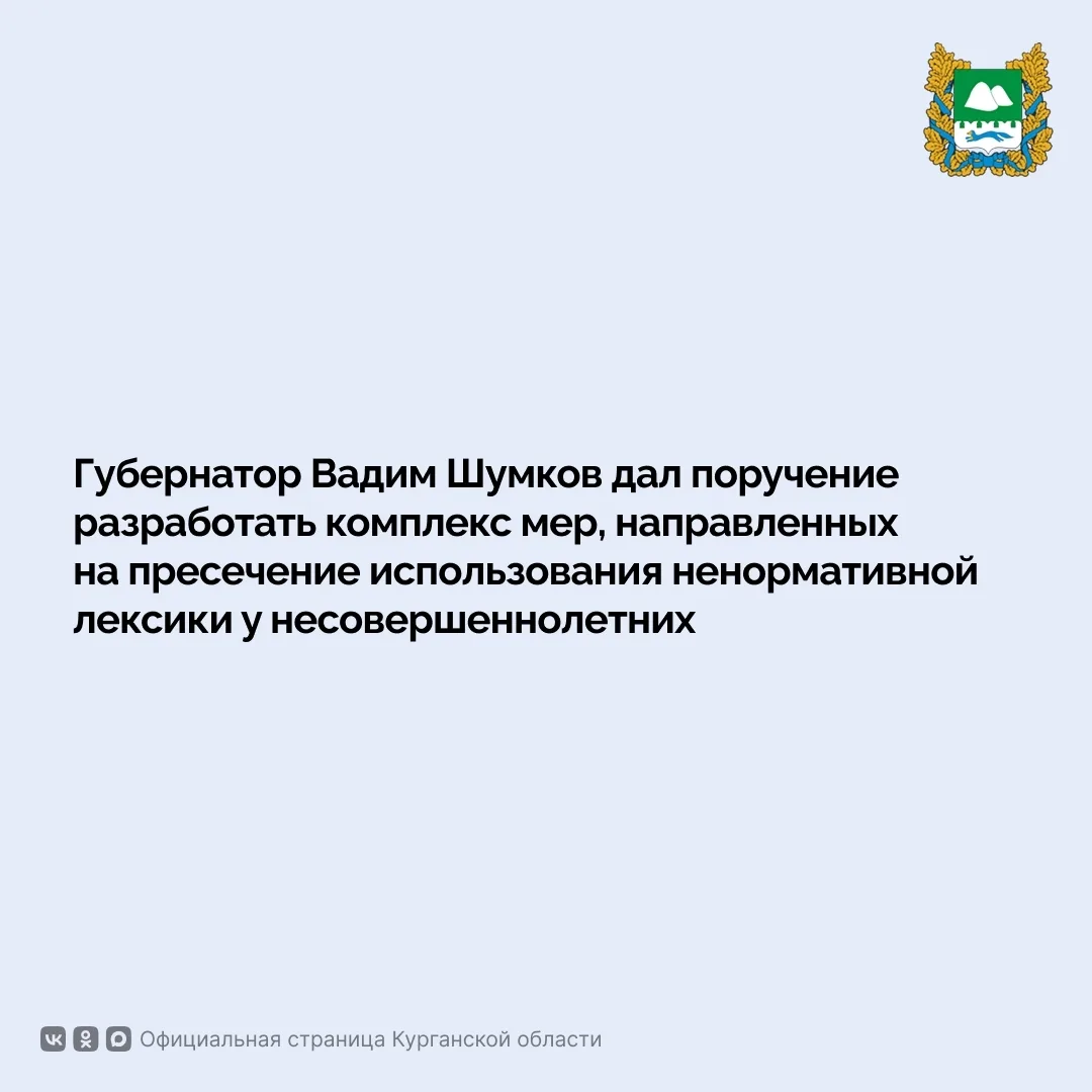 Губернатор Вадим Шумков дал поручение профильным ведомствам разработать комплекс мер, н...