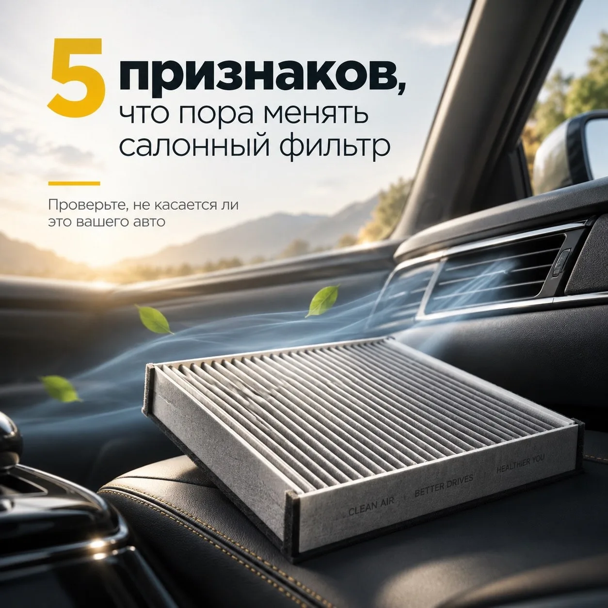 Салонный фильтр меняется не только тогда, когда он уже выглядит грязным.