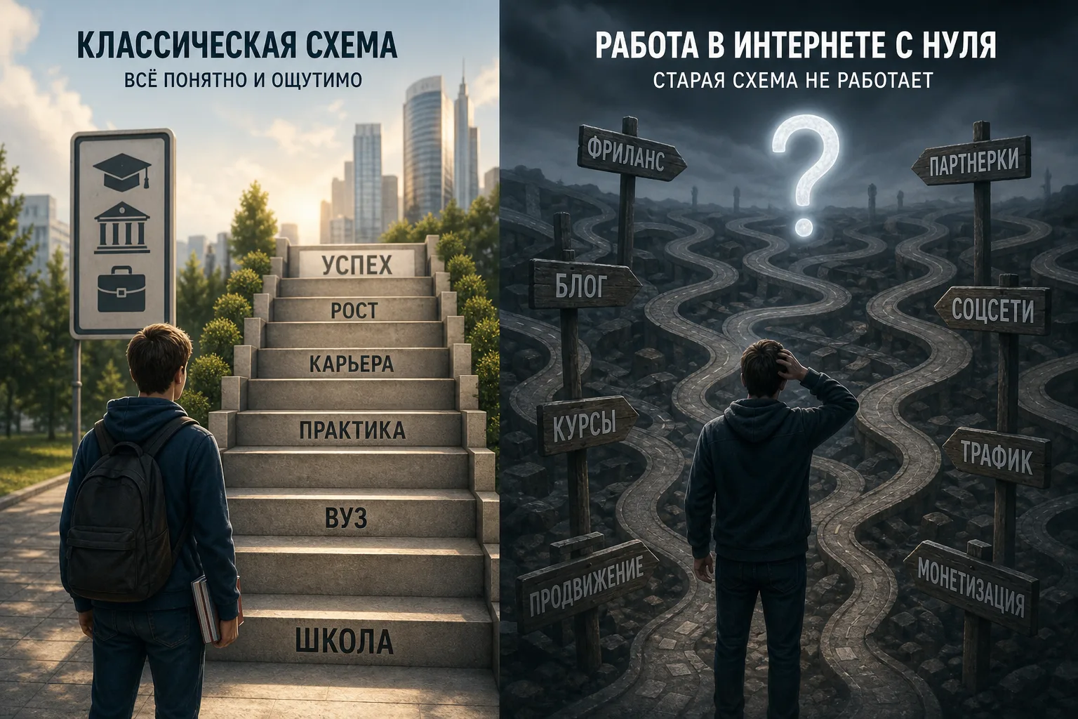 Классическая система образования готовит нас к жизни по понятной схеме: школа, вуз, пра...