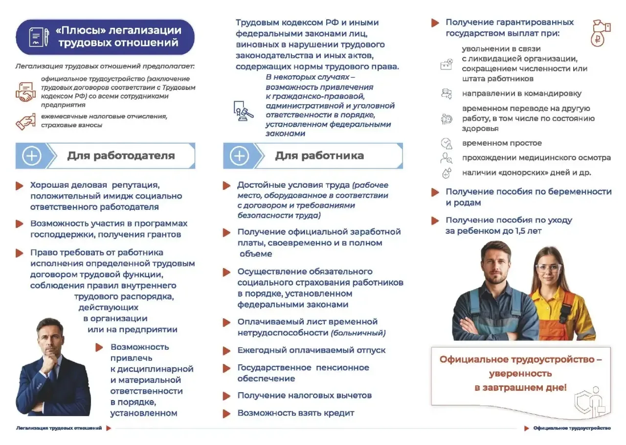 Легализация трудовых отношений — гарантия защиты работника