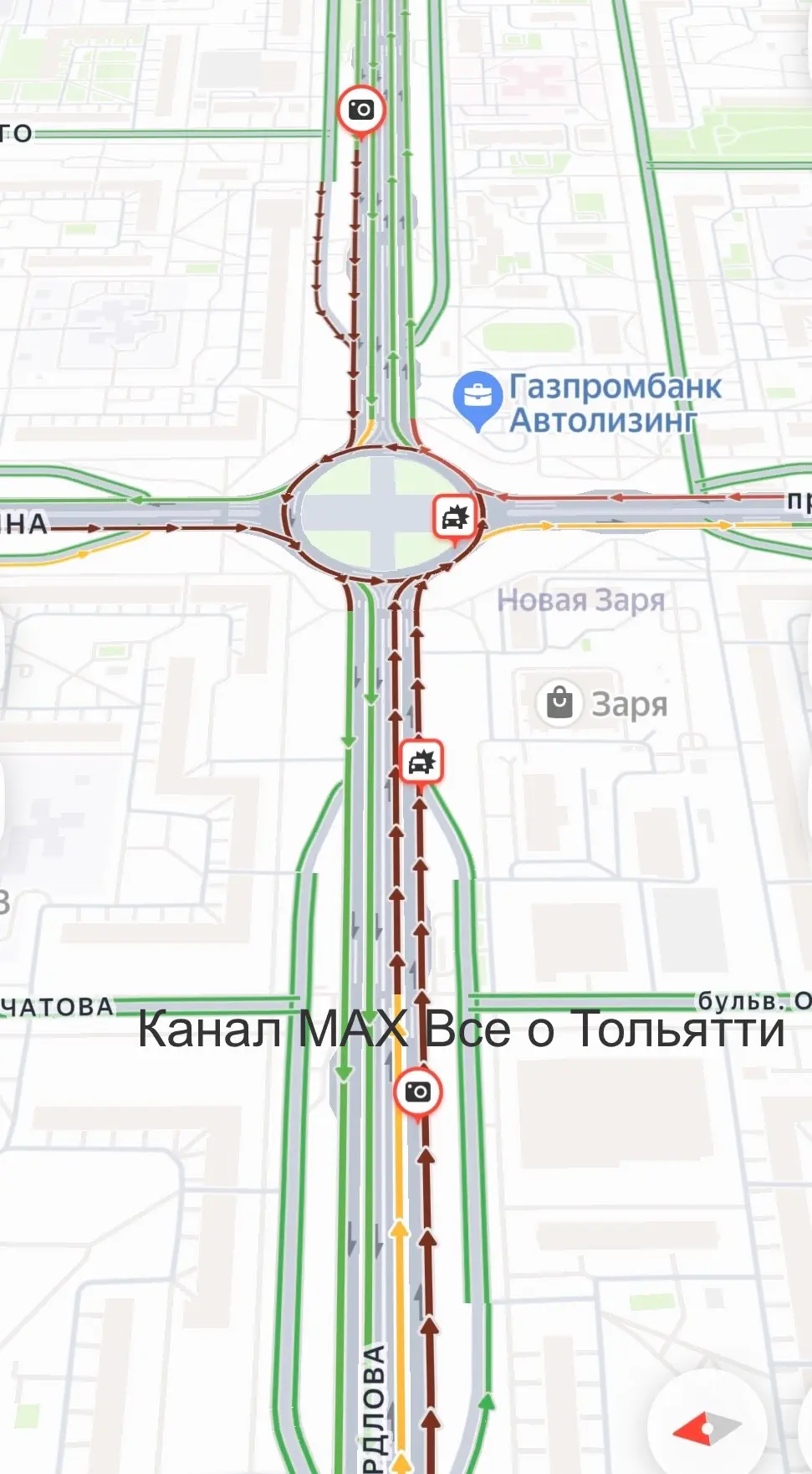 ❗️Большая пробка на Свердлова, начиная от Юбилейной до Степана Разина