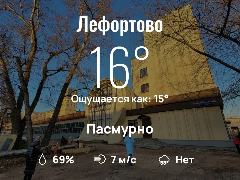 Что с погодой в Лефортово?