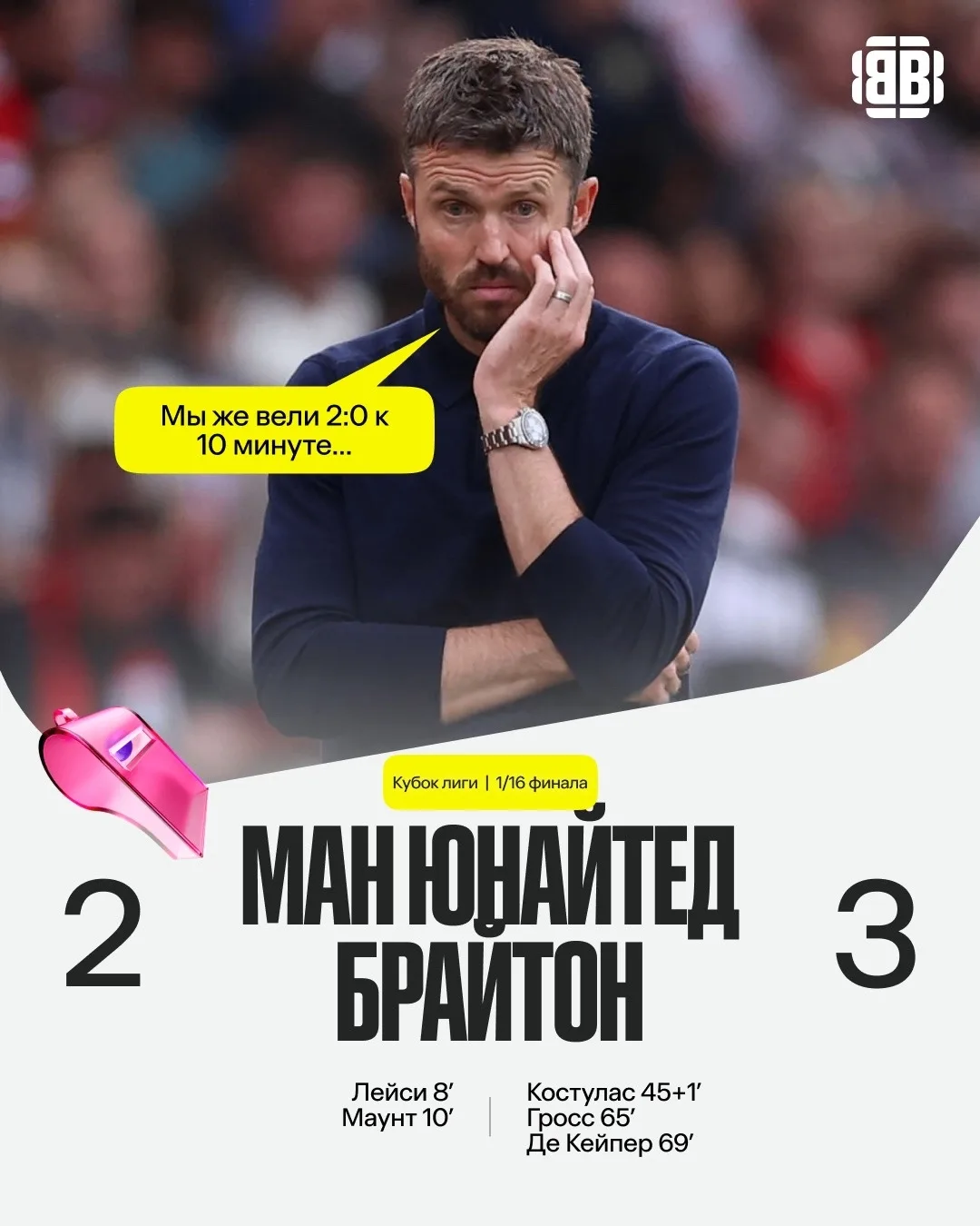 Классика «Ман Юнайтед»: вылетели из Кубка лиги, ведя 2:0 🤦‍♂️