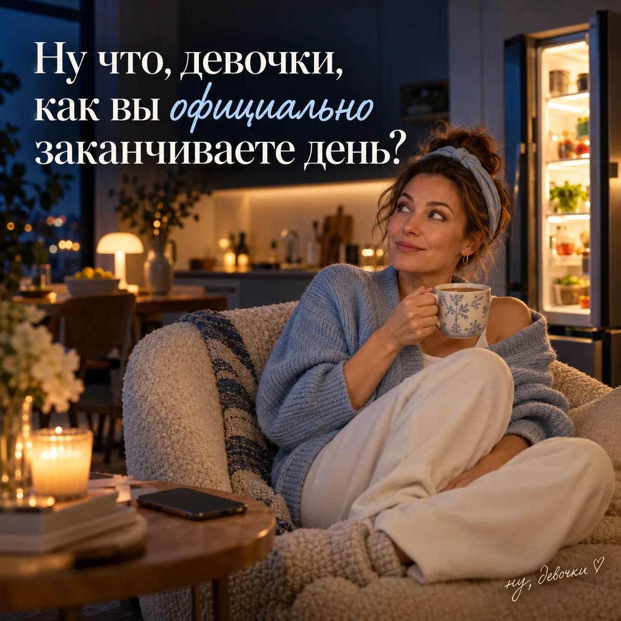 Ну что, девочки, как вы официально заканчиваете день? 😄