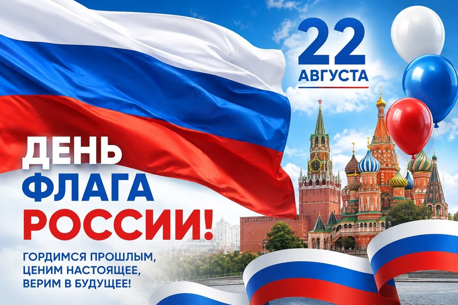 22 августа - День Государственного флага Российской Федерации 🇷🇺✨