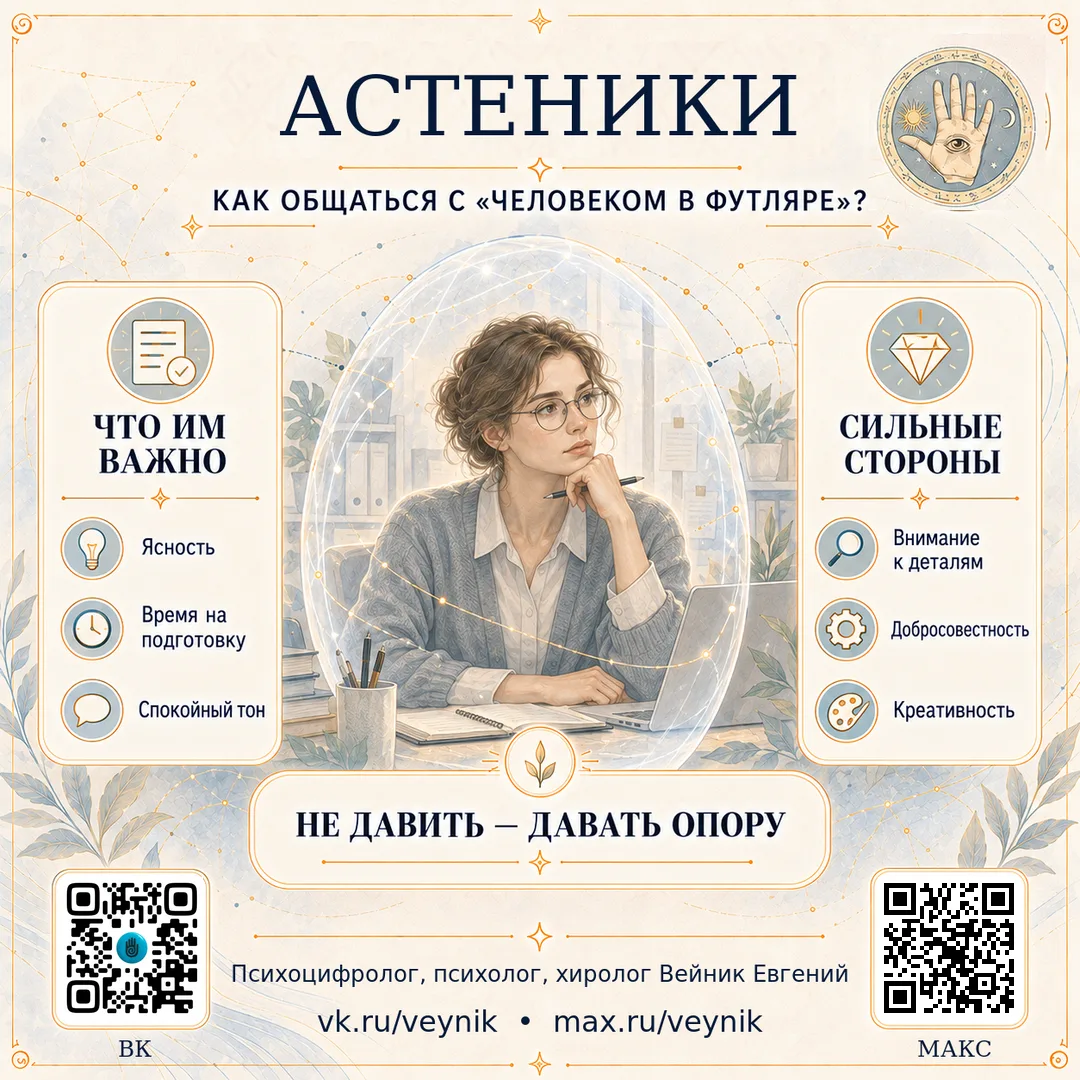 👀 АСТЕНИКИ: как общаться с «человеком в футляре»?