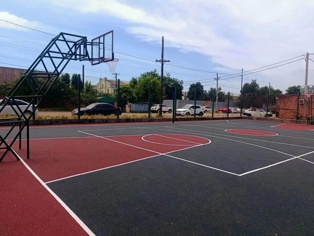 🏀 Ремонт спортивной площадки на Пушкина, 45 выходит на финишную прямую. Новое специаль...