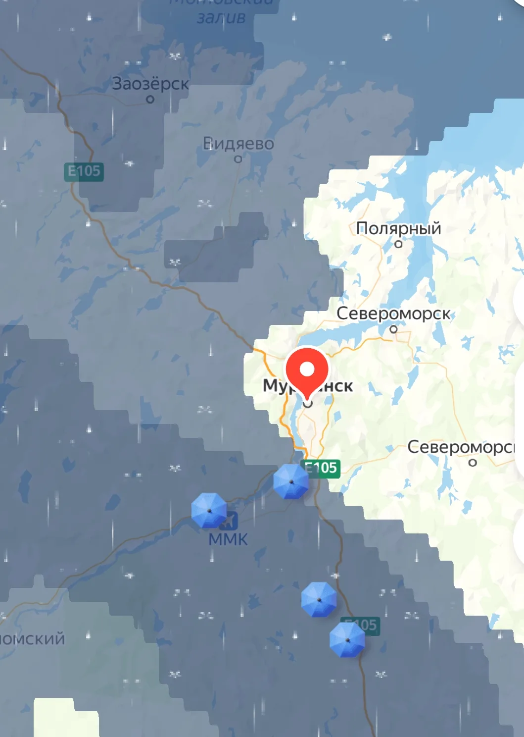 Ну всё, сейчас зарядит основной дождь. Начиная с юга
