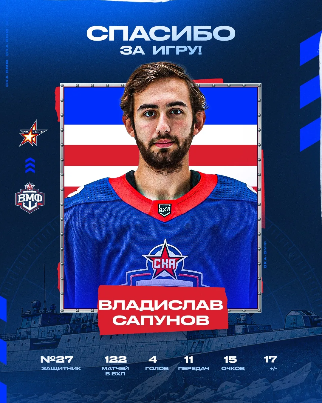 Владислав Сапунов продолжит карьеру в «Ижстали»