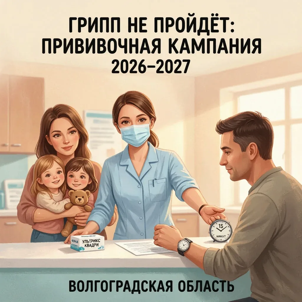 🧬 Грипп не пройдёт: в Волгоградской области стартовала прививочная кампания